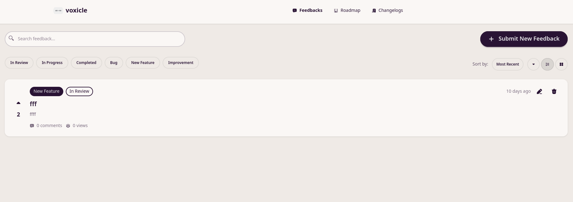 New Dashboard